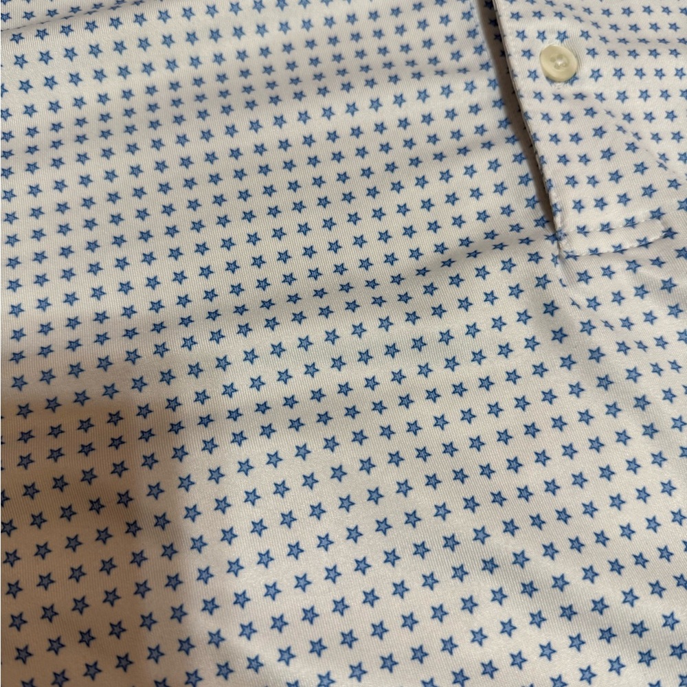 Fairway & Greene USA Stars Print Polo with Buffalo Ridge embroidery sz L - Picture 2 of 4